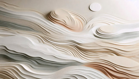 A minimalist abstract textural art print, Ai generated imageの写真素材