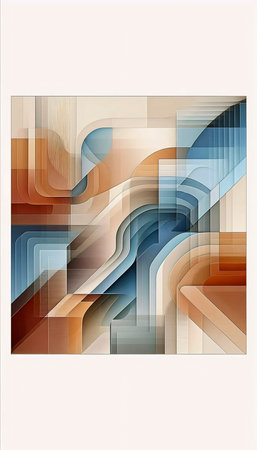 A fashionable minimalist art print, Ai generated image