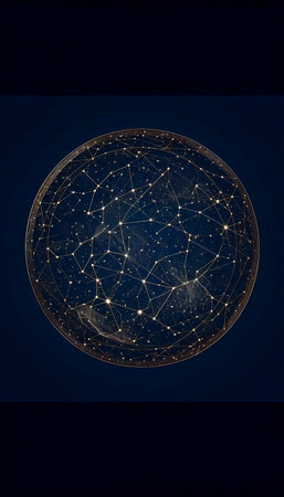 An astronomical chart art print, Ai generated imageの写真素材