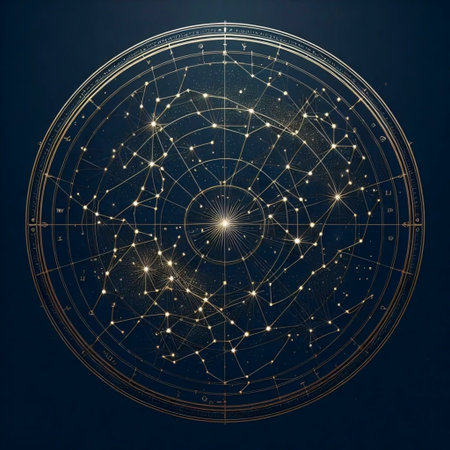 An astronomical chart art print, Ai generated imageの写真素材