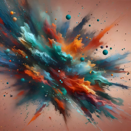 An abstract paint splash action painting, Ai generated image
