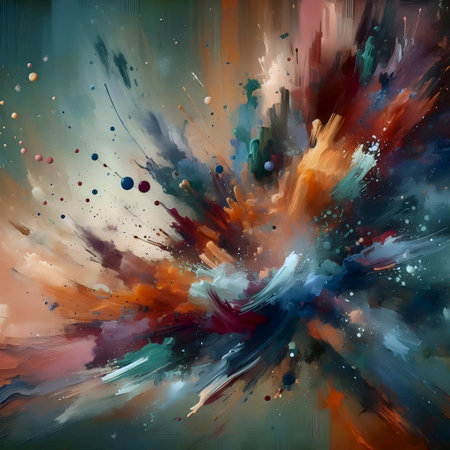 An abstract paint splash action painting, Ai generated image