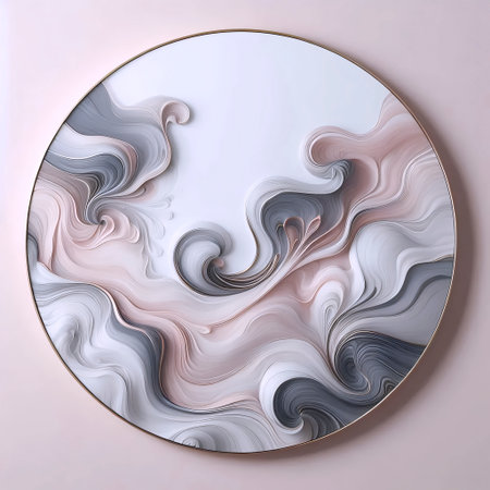A marble swirl abstract art print, Ai generated image