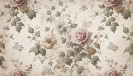 A Vintage Floral seamless pattern, Ai generated imageの写真素材