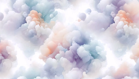 A soft pastel fluid art seamless pattern, Ai generated image