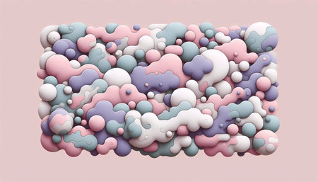 A pastel pink camouflage seamless pattern, Ai generated image