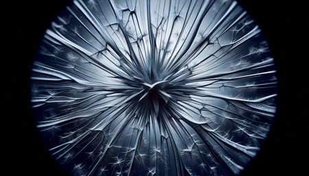 A macro shot of the fracture epicenter, Ai generated imageの写真素材