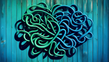 A colored abstract close-up of tangled shadows, Ai generated imageの写真素材