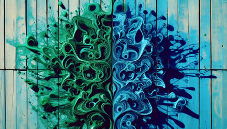 A colored abstract close-up of tangled shadows, Ai generated imageの写真素材