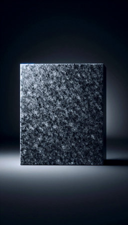 A smooth rectangular granite slab mockup, isolated on muted backdrop, Ai generated image