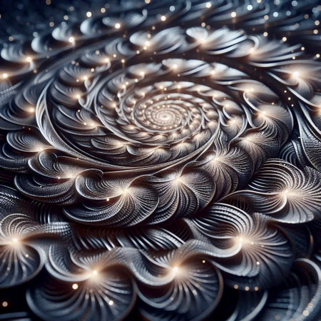 A close-up of the ancient ouroboros symbol, depicting a serpent crafted from aged, patinated metal, forming a perfect circle while biting its own tail, set against a deep space background, Ai generated image