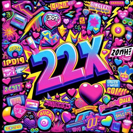 A graphic design in a bright, glitchy Y2K aesthetic. It features a fun, ironic slogan like I Hate Valentines Day or Single and Ready to Mingle in a bold, playful font. The background is a chaotic mix of bright colors and pixelated patterns, Ai generated image