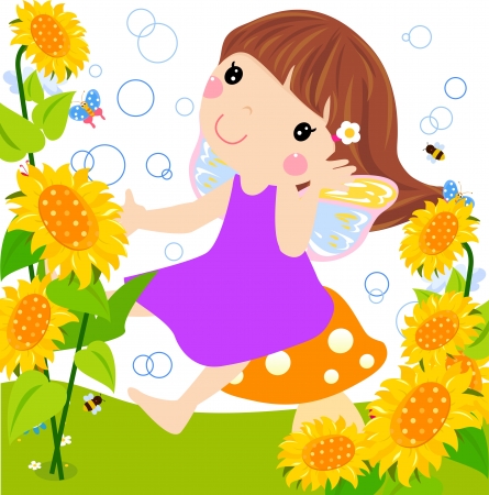 sunflower fairy のイラスト素材