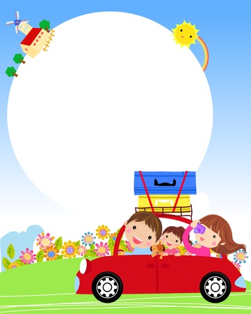 family travel のイラスト素材