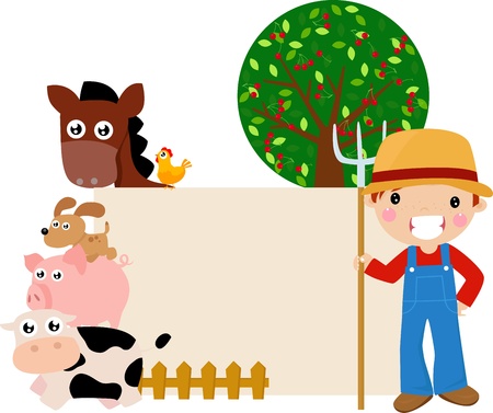 farm frame のイラスト素材