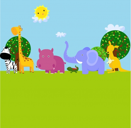 Cartoon animal のイラスト素材