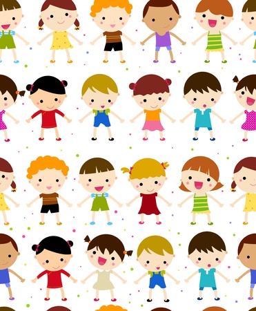 Happy childrenのイラスト素材