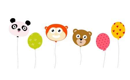animal balloon のイラスト素材