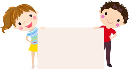 Cute cartoon kids frame のイラスト素材