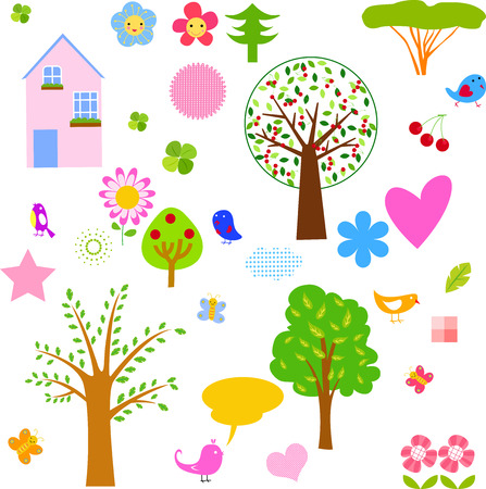 spring elementsのイラスト素材