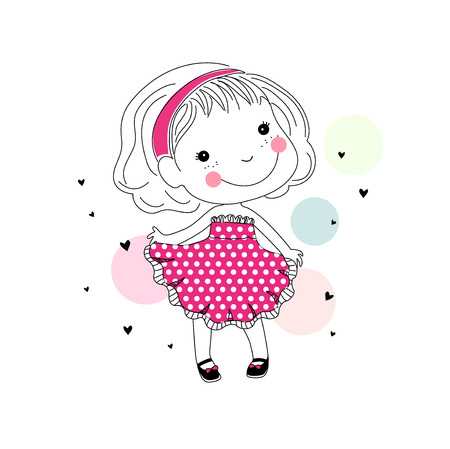 cute little girlのイラスト素材