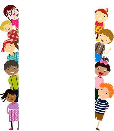 group of children having funのイラスト素材