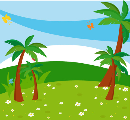 Trees backgroundのイラスト素材
