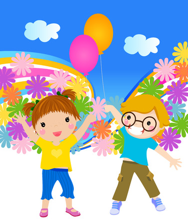 Happy Kidsのイラスト素材