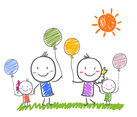 Happy familyのイラスト素材