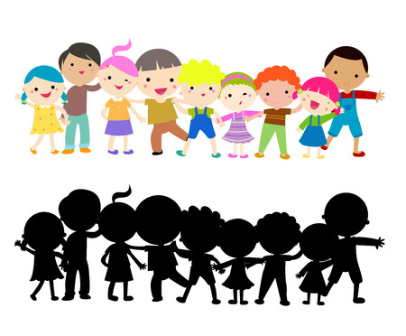 happy kidsのイラスト素材