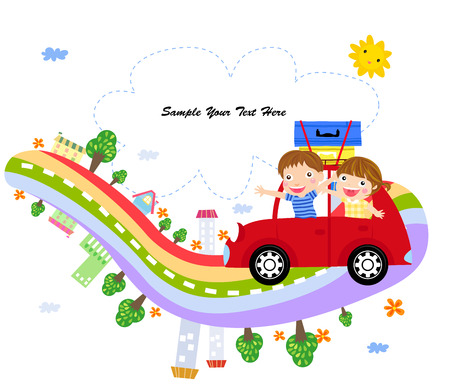 Car travelingのイラスト素材