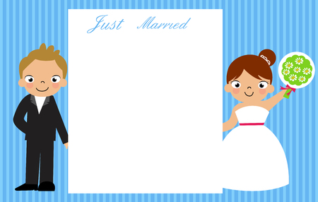 bride and groomのイラスト素材