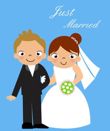 bride and groomのイラスト素材