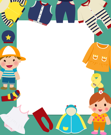 Children and clothesのイラスト素材