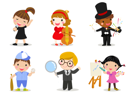 Group of children collectionのイラスト素材