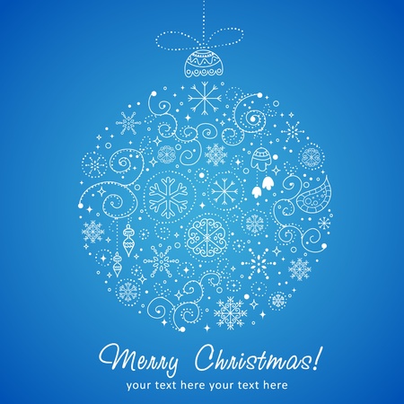 Stylized design Christmas decoration のイラスト素材