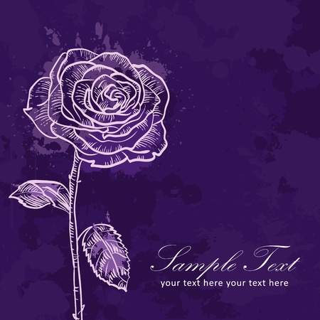 Valentine flower grunge invitation love card with roseのイラスト素材