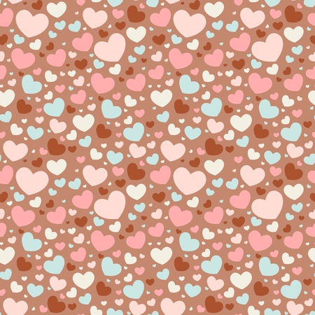 Cute Valentine love seamless pattern with colorful heartsのイラスト素材