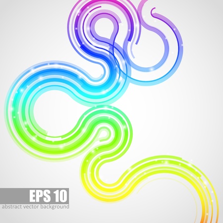 Colorful abstract vector background with rainbow circlesのイラスト素材