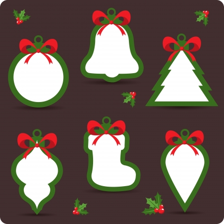 Colorful winter Christmas sale stickers and tags for discountsのイラスト素材