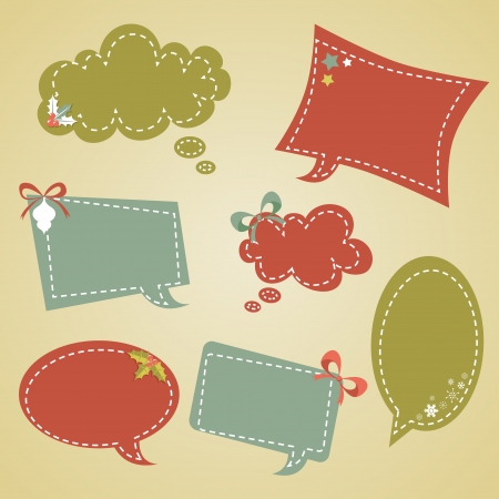 Winter design Christmas sale stickers and tags for text and discounts in retro vintage styleのイラスト素材