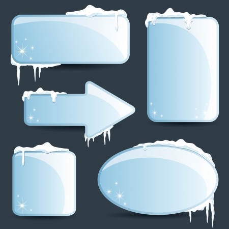 Winter design Christmas sale stickers and tags for text and discountsのイラスト素材