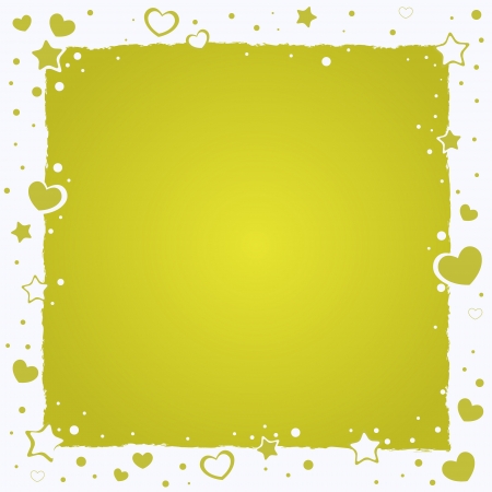 Valentine love romantic frame with hearts and starsのイラスト素材