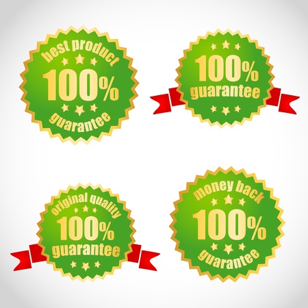 Best product guarantee label stickersのイラスト素材