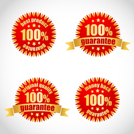 Best product guarantee label stickersのイラスト素材