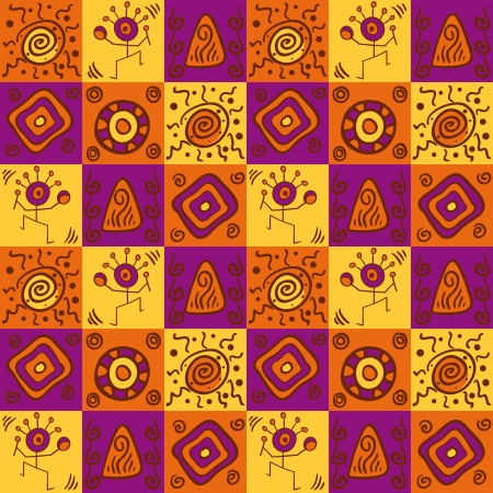 Abstract ethnical african seamless geometric patternのイラスト素材