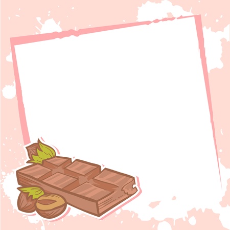 Advertisment invitation card with delicious chocolateのイラスト素材