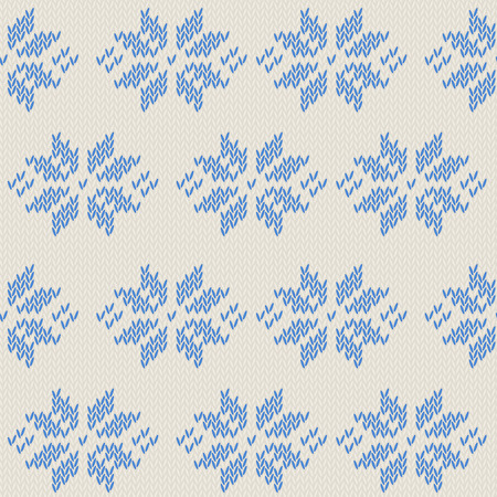 Winter knitted cards and templates with traditional wool ornamental patternsのイラスト素材