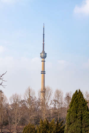 Pyongyang TV Tower in North Koreaの写真素材