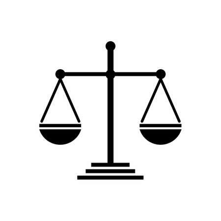 Simple And Clean Justice Scale Icon Vectorのイラスト素材